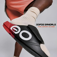 OOFOS sandals with patented recovery tech for comfort and impact relief – Fitnshoes collection.
