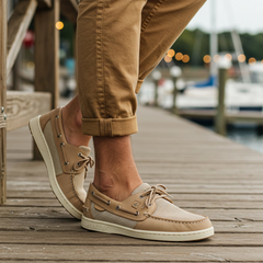 Sperry shoes with classic boat shoe style and slip-resistant soles – shop Fitnshoes collection.