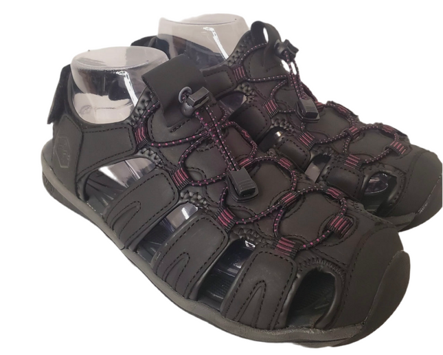 Khombu Women’s Ashley Sport sandals worn near a stream in Lake Mary

