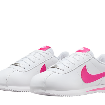 Nike Cortez GS girls' version with pink and white accents

