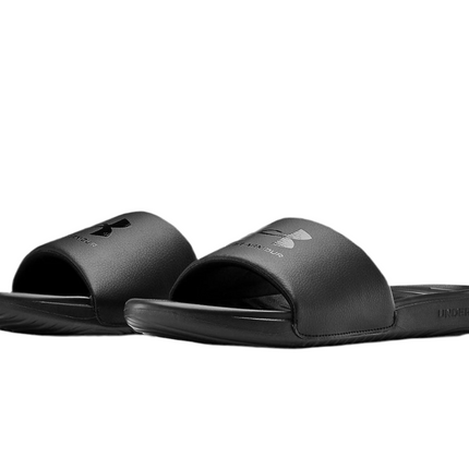 UA M Ansa Fix SL slides worn during a beach day in Sanford

