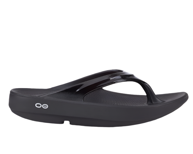 Oofos Oolala Black Unisex Recovery Sandals - Open Toe, Kissimmee FL – Comfortable, Arch-Support Sandals | Kissimmee, Orlando, FL	