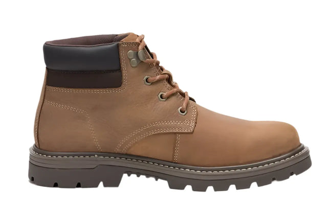 caterpillar outbase wp waterproof work boots with full-grain leather upper and rugged outsole
