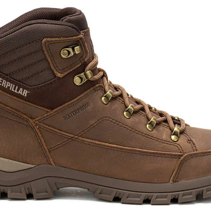 caterpillar threshold hiker waterproof boots with trail tread and mid-height leather upper