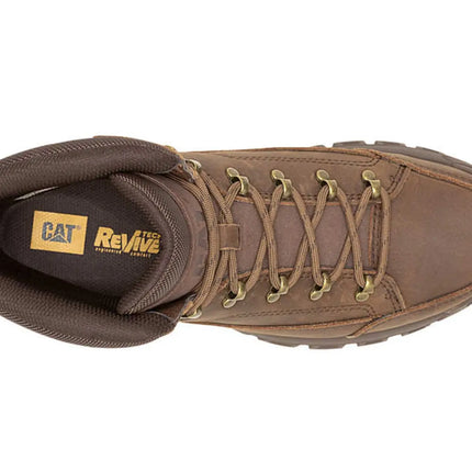 caterpillar hiker boots top view with soft material