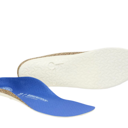 BIRKENSTOCK THE BLUE FOOTBED with deep blue design



