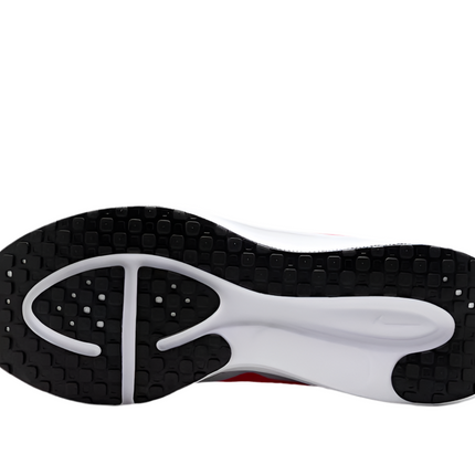 Close-up of Nike Revolution 8 shoe detailing wide fit construction

