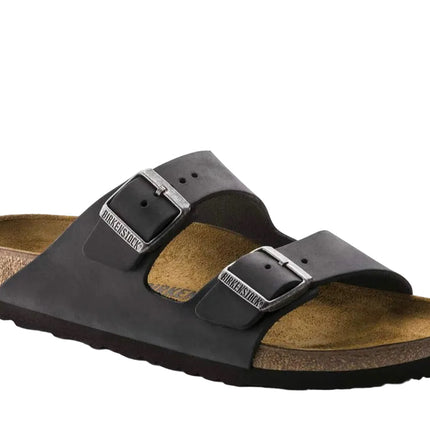 BIRKENSTOCK ARIZONA OILED LEATHER BLACK BIRKENSTOCK 