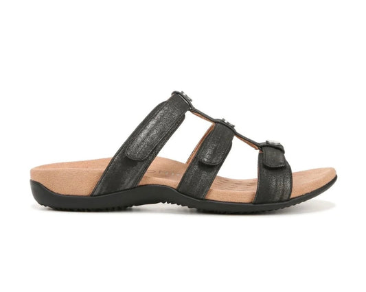 VIONIC AMBER SLIDE,BLK,SYN - Best Arch Support Sandals in Kissimmee & Orlando, FL