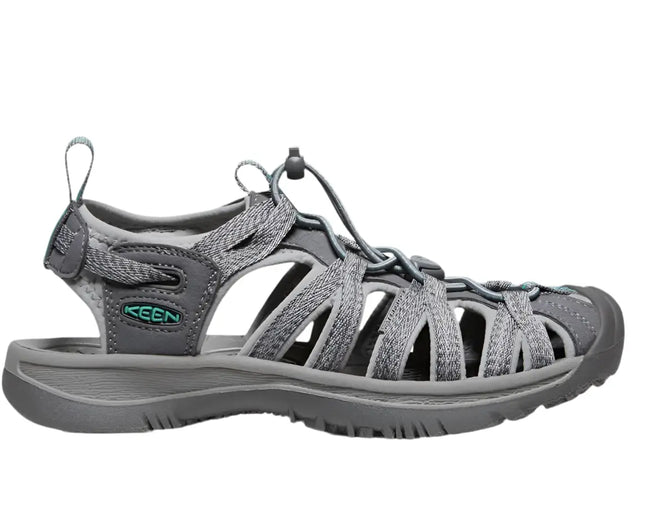 keen whisper woman sport sandals with bungee lacing and cushioned EVA sole