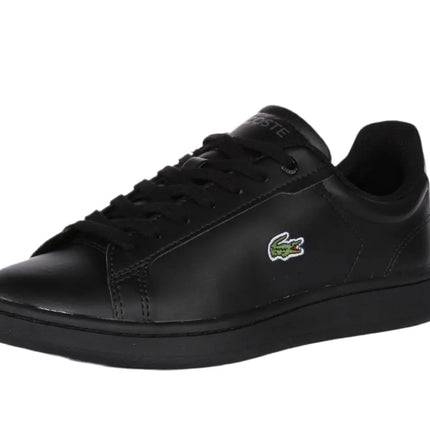 side view of carnaby sneakers lacoste edition on white background
