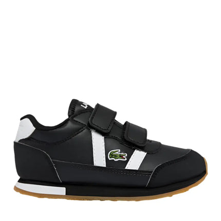 lacoste partner 0121 1 sui sneakers in suede and mesh with classic croc branding