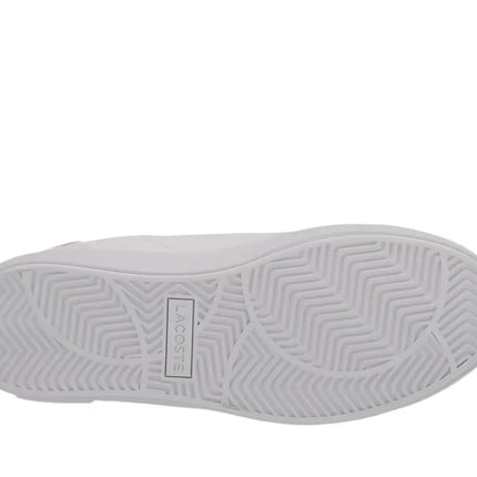 sneakers lacoste powercourt laid flat in white leather 