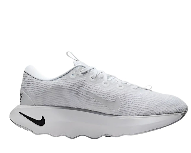 Nike Motiva walking shoes side view showing breathable material