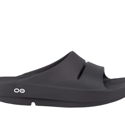 OOFOS Ooahh Unisex Black Recovery Slides – Florida