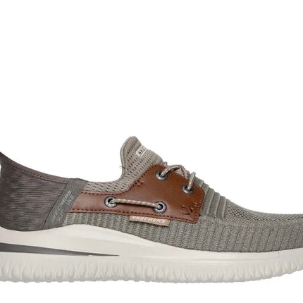 SKECHERS DELSON 3.0-ROTH BROWN leather sneakers in Orlando Florida