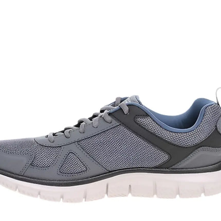 Skechers men's track scloric worn during casual walk in the park


