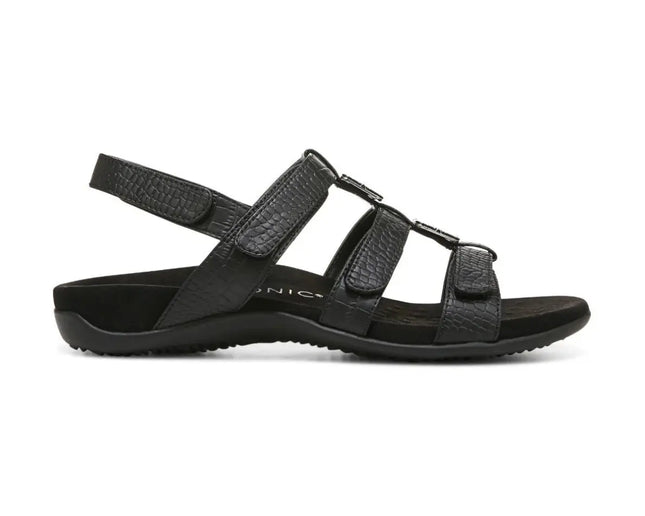 Vionic Amber black leather sandals in Orlando FL