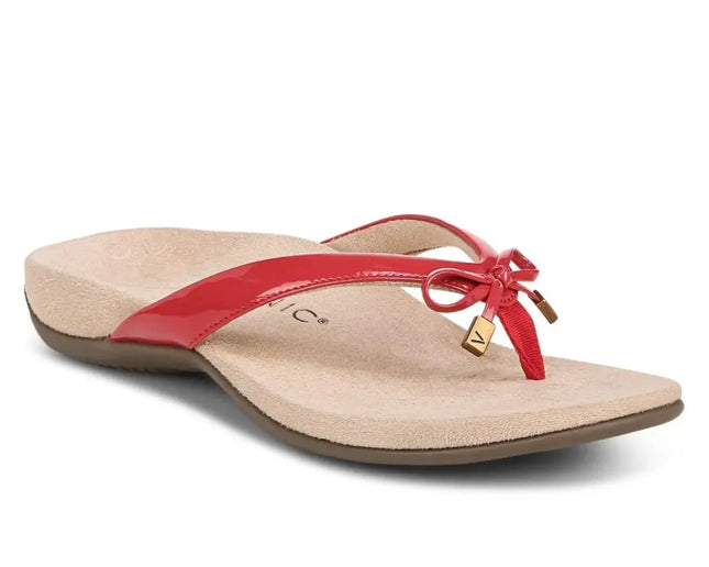 Women's red patent thong sandals in Kissimmee 34741