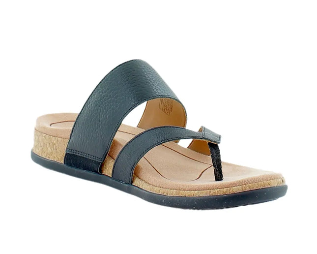 Black leather flat sandals in Kissimmee 34741